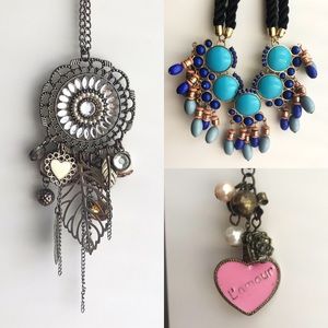 Necklace bundle! Statement Charms Boho Rhinestones